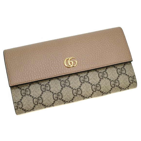 Gucci Wallet GG Beige Pink Long - Picture 1 of 9